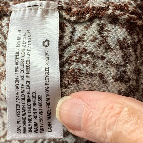 Knox Rose longline boho waterfall cardigan soft knit jacquard womans xxl - Picture 8 of 9